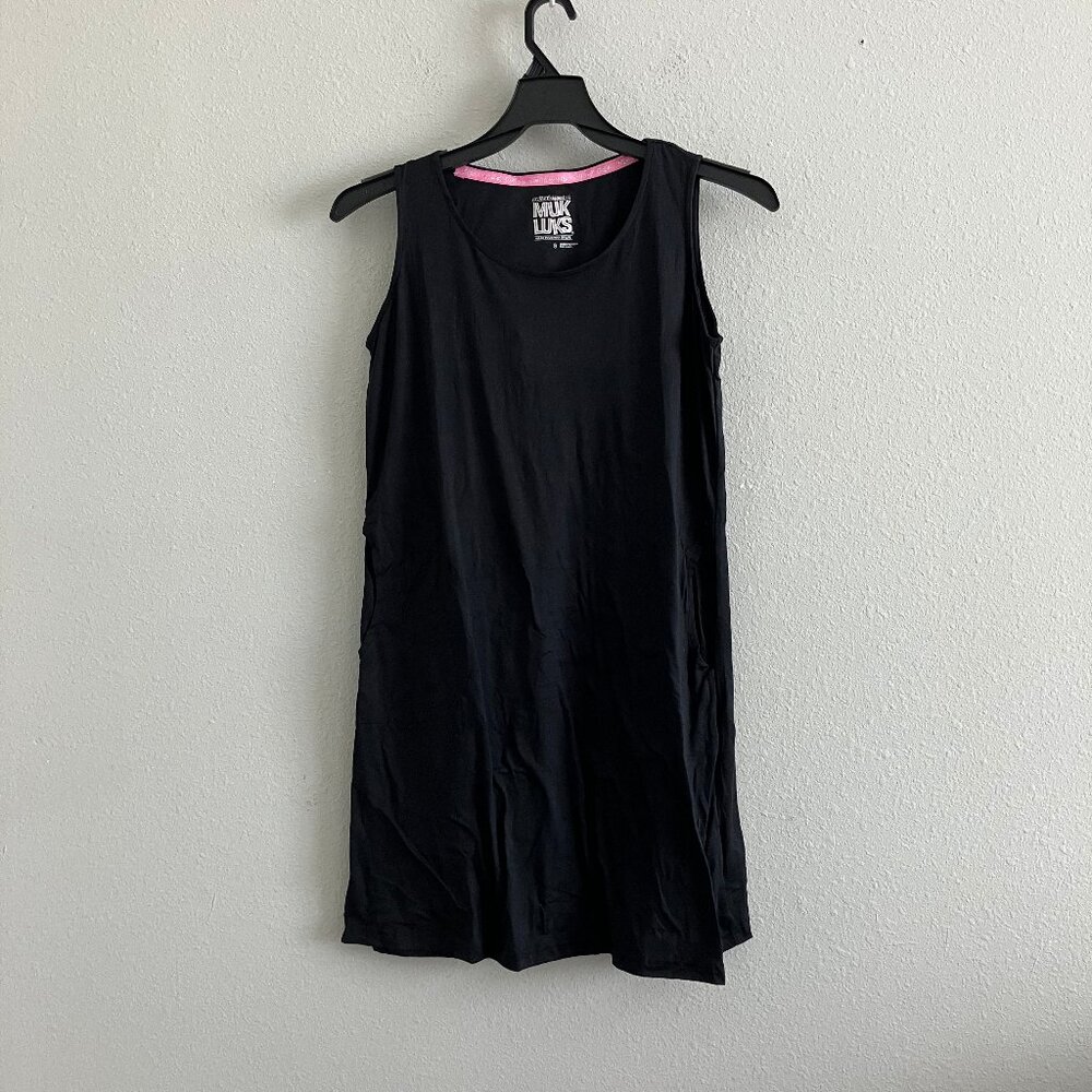 MUK LUKS Cloud Knit Dress - Black (Sz S) a645257